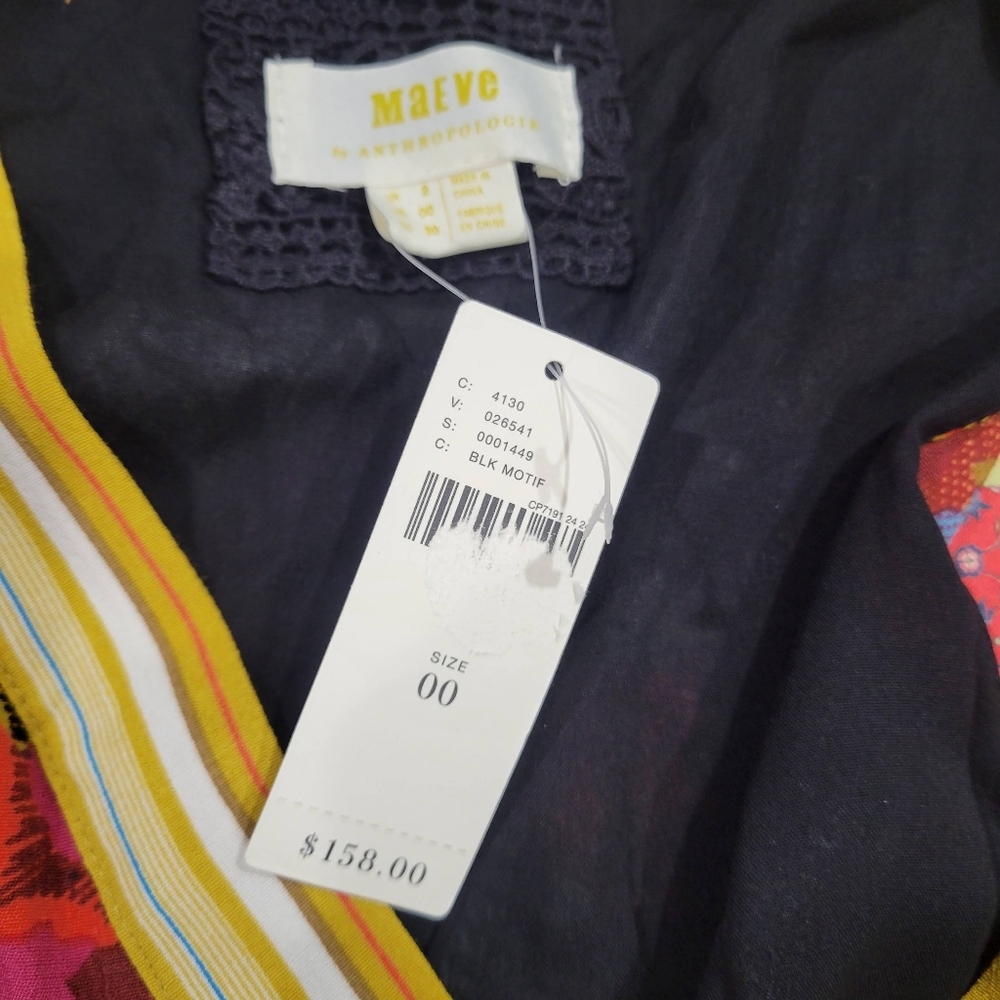 Anthropologie Maeve botanical wrap dress size 2 NWT - Picture 7 of 10